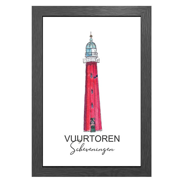 A3 Poster Lighthouse Scheveningen in Frame for wholesale by JOYIN