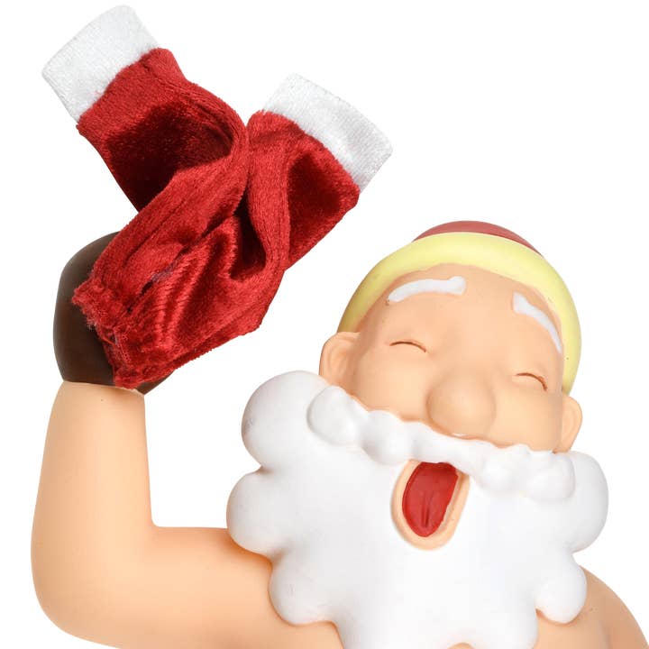 Tree Buddees - Vendita all'ingrosso Puntali per albero di Natale - Spogliarello di Babbo Natale Divertente Puntale per Albero di Natale - Grande 10"