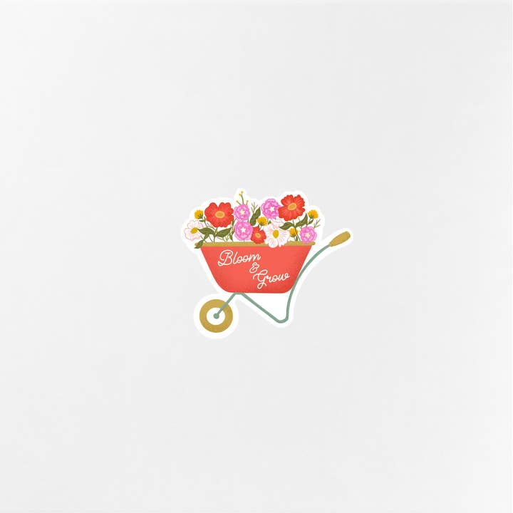 BLOOM AND GROW FLORAL STICKER for wholesale by Jolly Joven