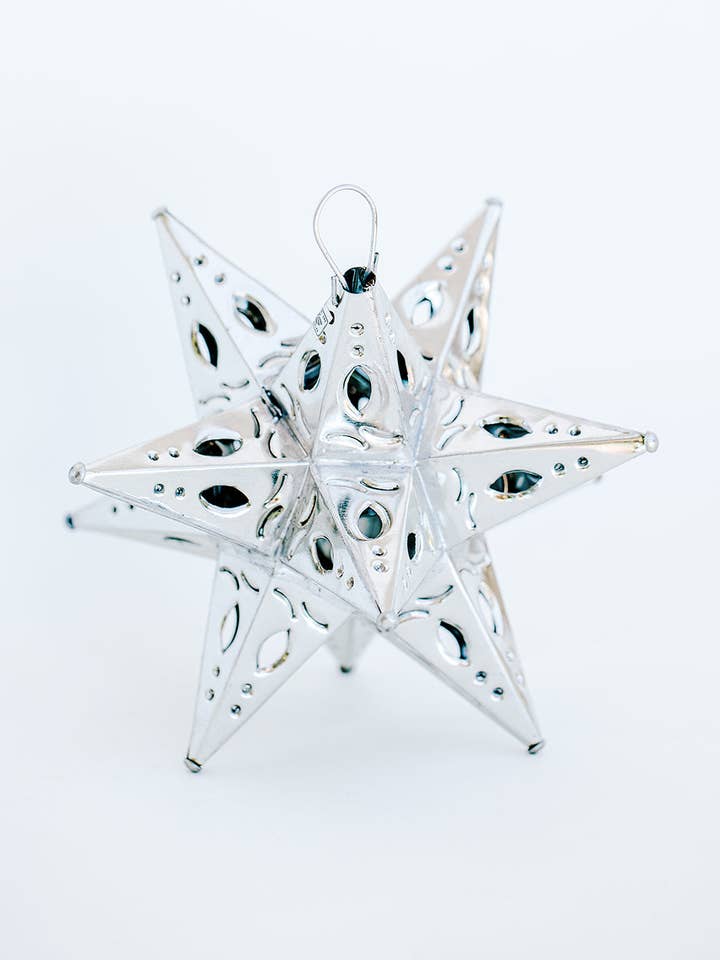 Handcrafted Punched Metal Stars – Set of 3 for wholesale by Casa Bella Vida