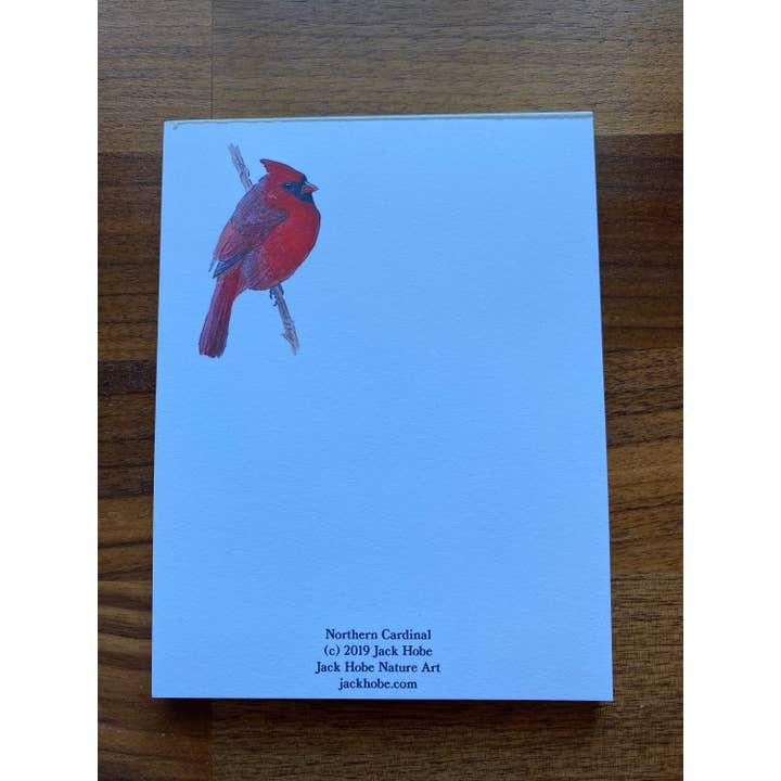 Nordlig kardinal anteckningsblock för wholesale av Jack Hobe Nature Art