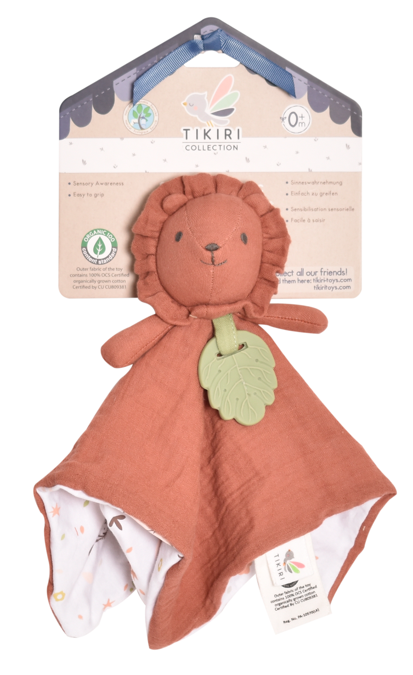 Tikiri Toys LLC - Wholesale Teether (Not Clip-On) - Baby - Lion Comforter with Natural Rubber Teether1