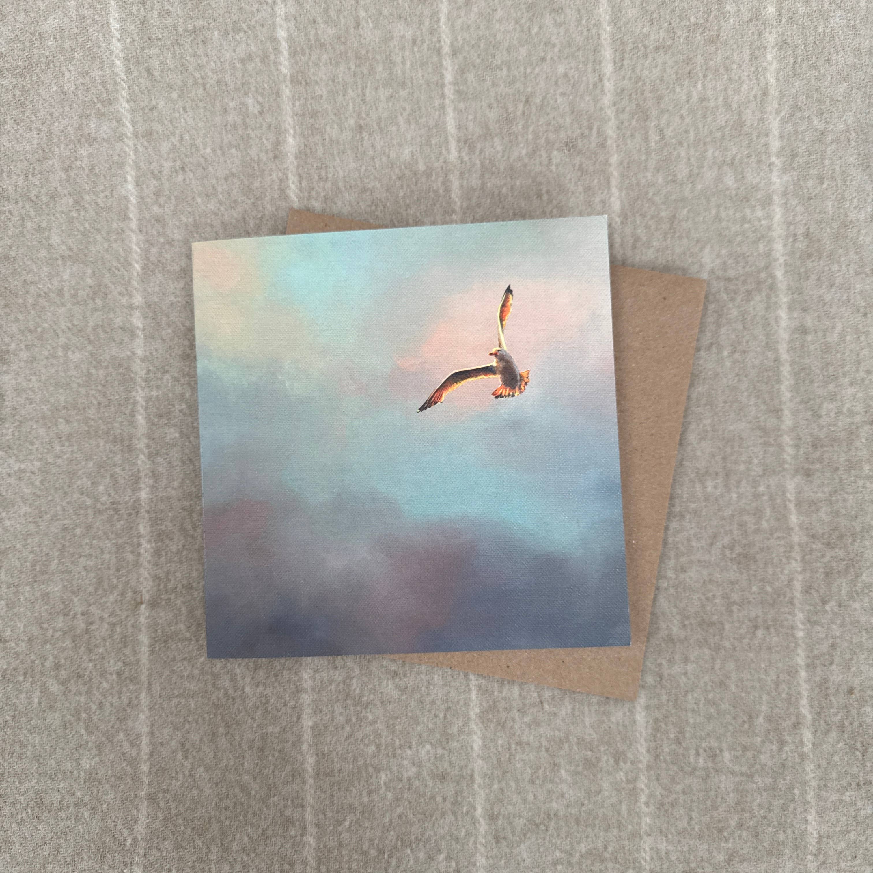 Portrait of Clouds - Wholesale Everyday Greeting Card - Seagull Greetings Card "Prevail" - Luxury Textured Cardstock1