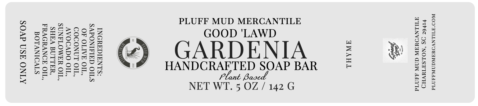 Pluff Mud Mercantile - Wholesale Bar Soap - 5 oz Good 'Lawd Gardenia Handcrafted Soap6