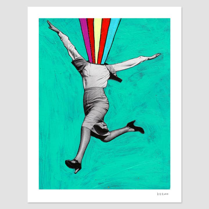 Rainbow Colorful Signed Art Print LGBTQ Pride Figure Unique for wholesale by Keemo Gallery