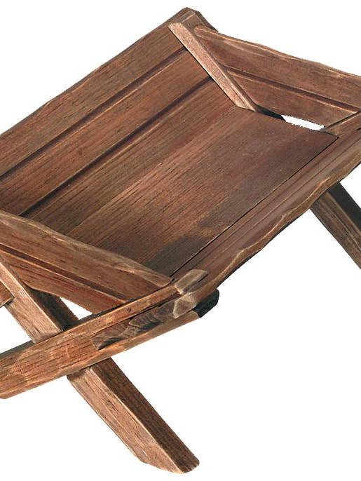 Wooden Cradle for Baby Jesus Child carved in wood 6643 for wholesale by Dolfi