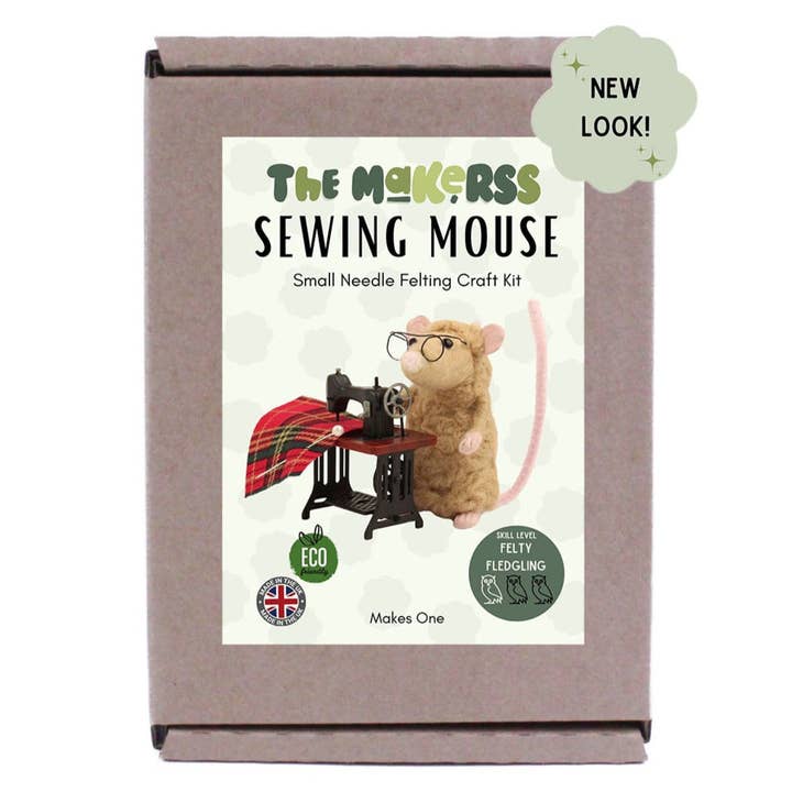 The Makerss - Wholesale Craft Sewing Kit - Sewing Mouse Small Needle Felt Kit2