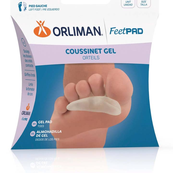My Podologie - Wholesale Foot Cream - Left Toe Gel Pad FEETPAD - 3 Sizes - Orliman1