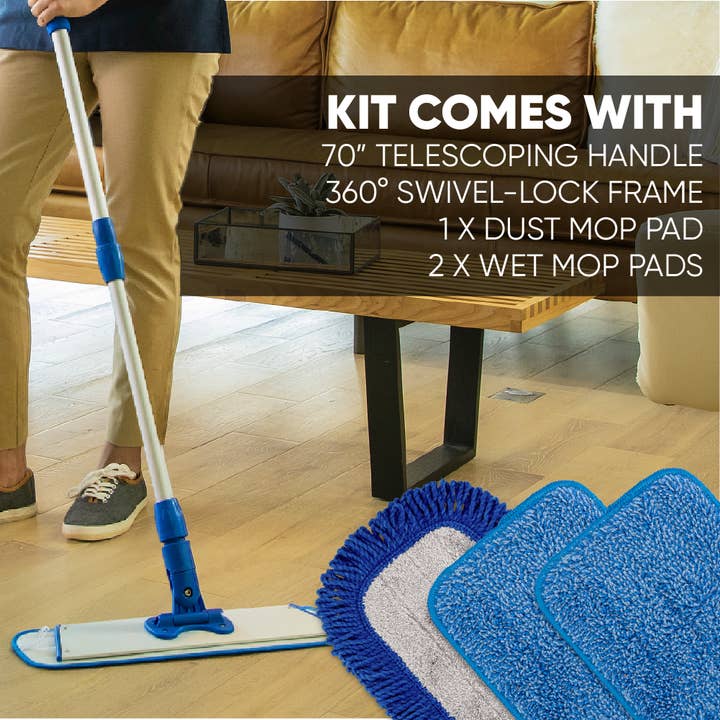 Système de serpillère en microfibre de 18 po pour la vente par Microfiber Wholesale