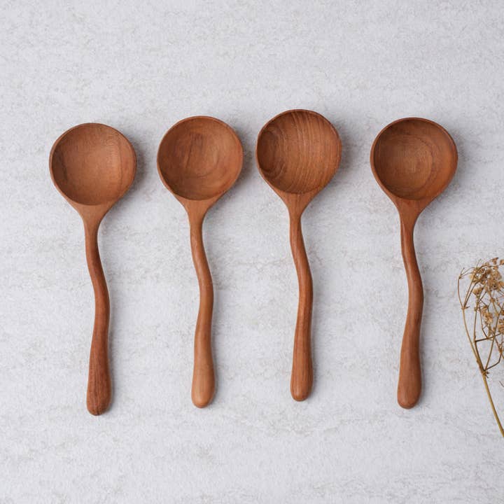 Bali Harvest - Wholesale Serving utensil - Teak Wooden Spoon - Breakfast Dessert Serving Spoon1