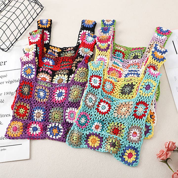 Funkyrel® Atzbranding Limited - Wholesale Tote Bag - Women's - Vintage Handmade Crochet Bag - Exquisite Handcrafted Handbag