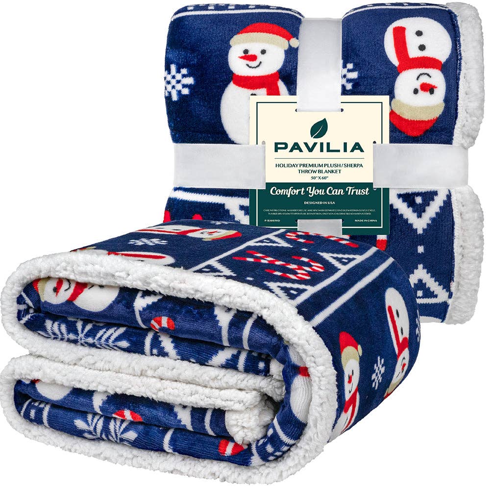 Pavilia - Vente Plaids - Plaid sherpa de Noël réversible72