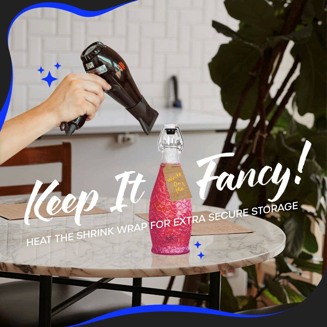 Nevlers - Wholesale Food storage container - Nevlers 17 oz Textured Swing Top Bottles (Pack of 12) | Includes Funnel, Brush, Tags, Shrink Wrap and Marker3