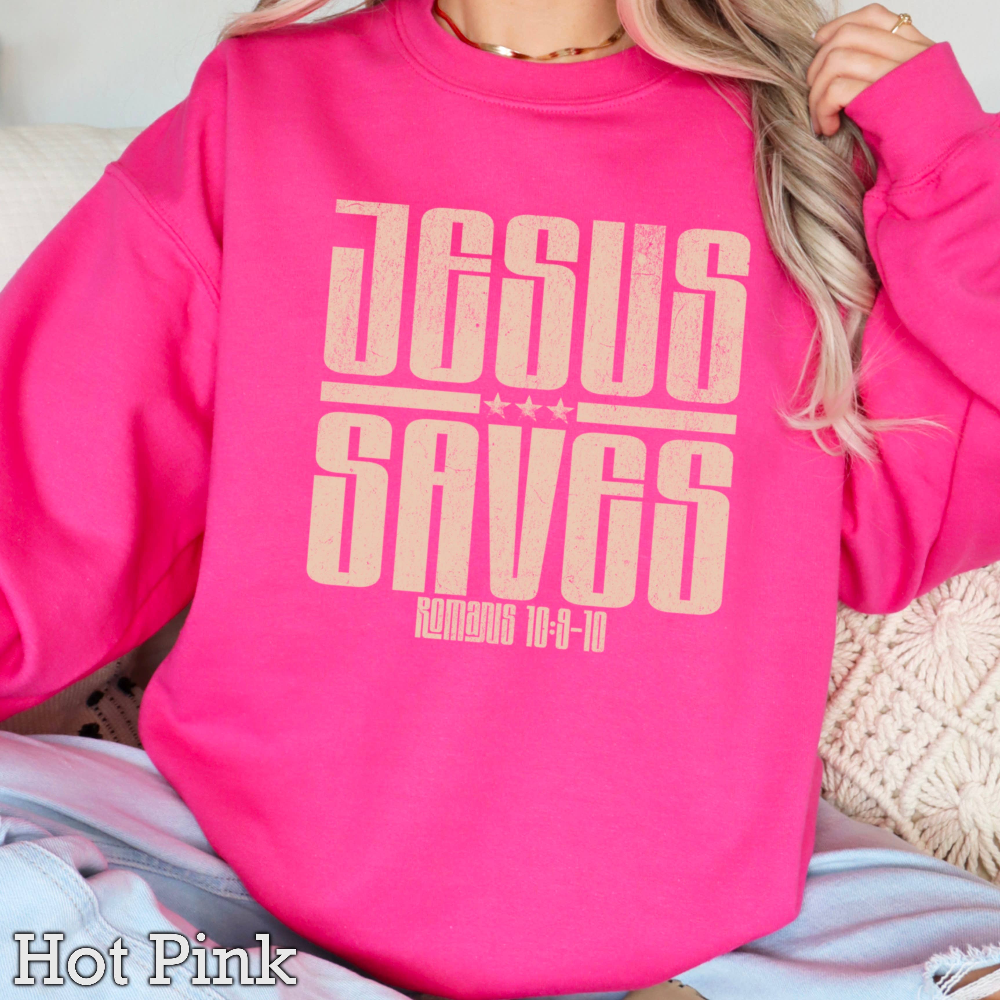 Shoppe SHC – Camisola gráfica - Mulher por atacado – Camisola de Mulher Cristã "Jesus Salva"9