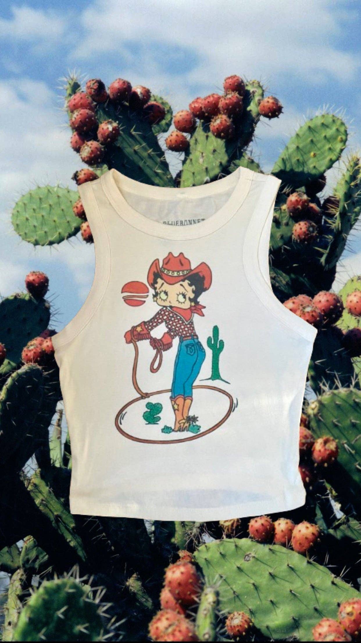 Bluebonnet Goods - Wholesale Tank Top - Women's - Cowgirl Betty Crop Tank