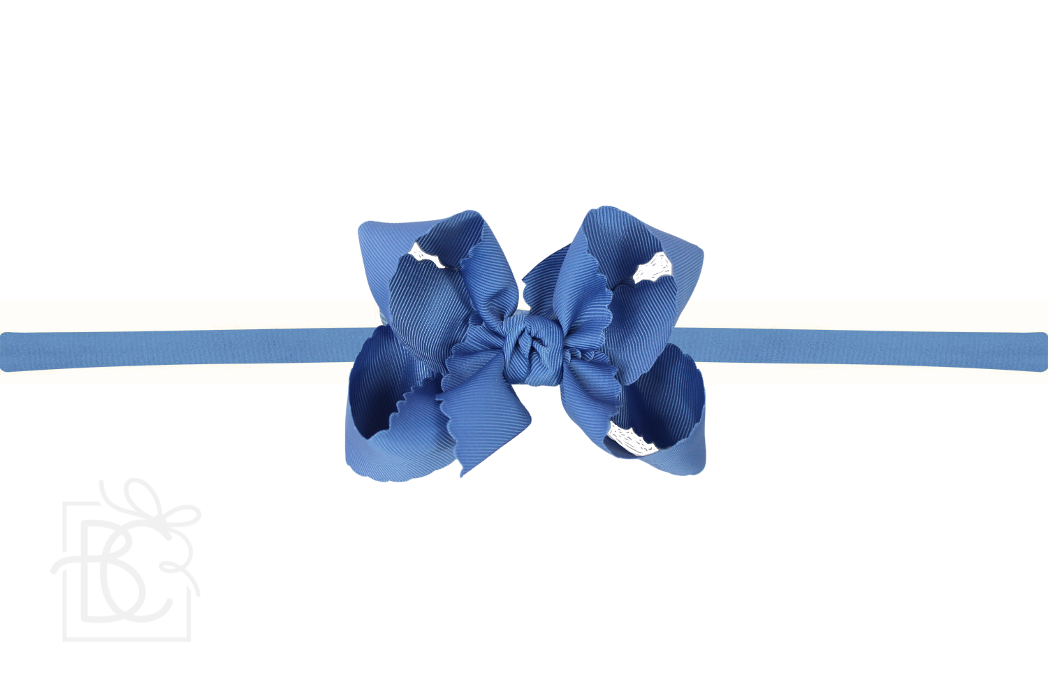 Beyond Creations, LLC - Venta al por mayor Cinta para el pelo - Niños - DIADEMA TIPO PANTIMEDIAS DE NAILON DE 1/4 PULGADAS CON LAZO EN EL BORDE FESTONEADO62