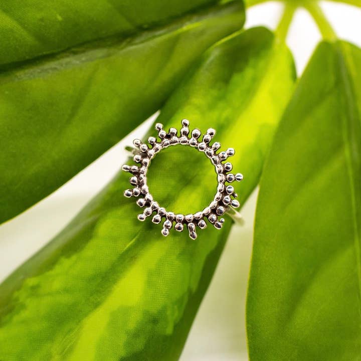 Sterling Silver Open Circle Ray Ring for wholesale by Baizaar