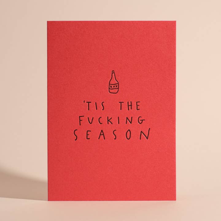 C'est la putain de saison Carte de vœux Letterpress pour la vente par Half Pint Studio