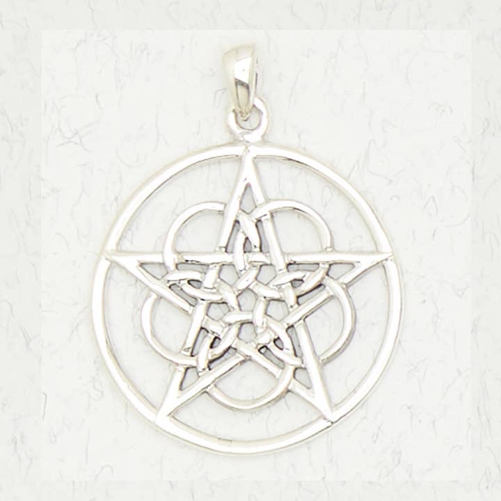 Sterling Silver Pendant - Flower of Life Pentacle for wholesale by Nirvana LLC