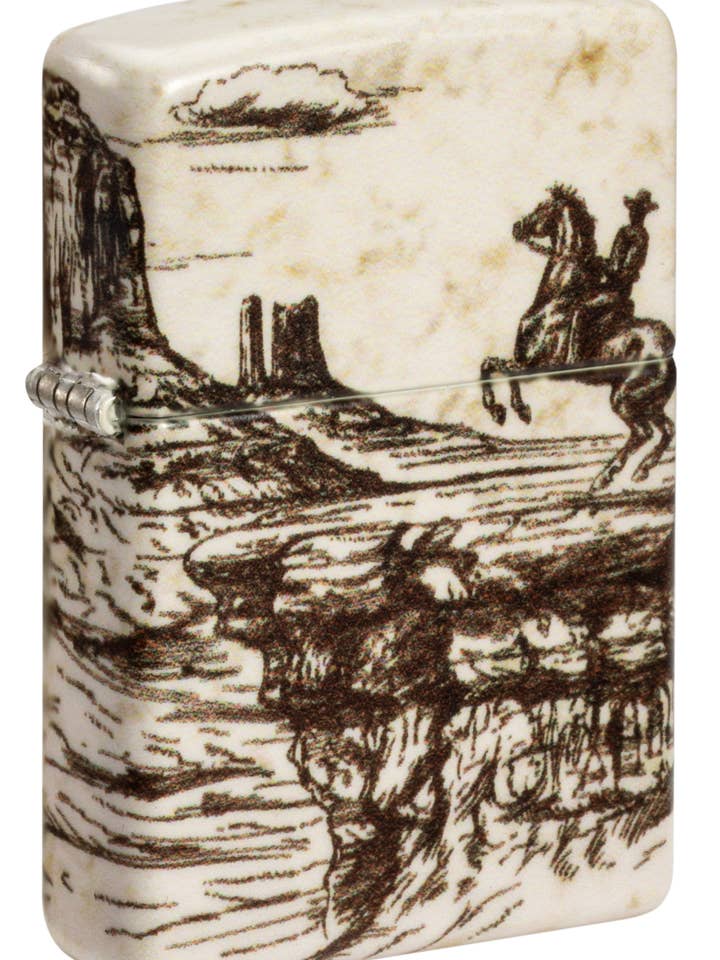 Zippo - 49352 Wild West Scene Design Genuine Lighter for wholesale by Zippo UK
