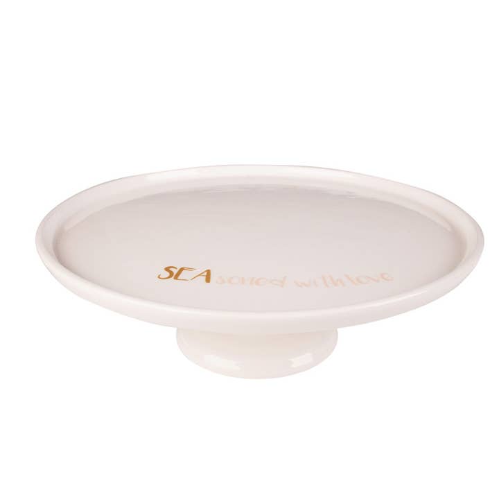 SALE Seasoned With Love Ceramic Cake Plate for wholesale by Beachcombers