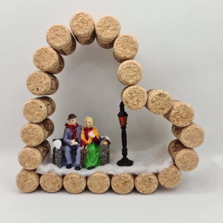 Decorative Cork Heart for wholesale by Nathan-michael Crafts