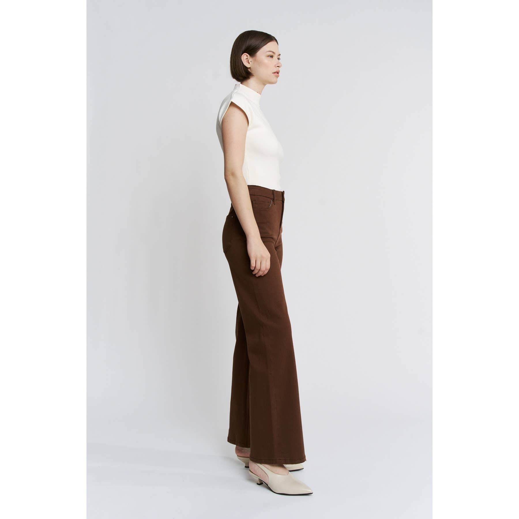 VINTAGE BROWN HIGH RISE WIDE LEG for wholesale on Faire2