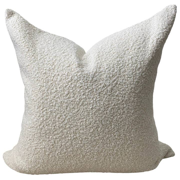 Visually Rich Home - Wholesale Throw/Decorative Pillow - Ivory Bouclé Pillow