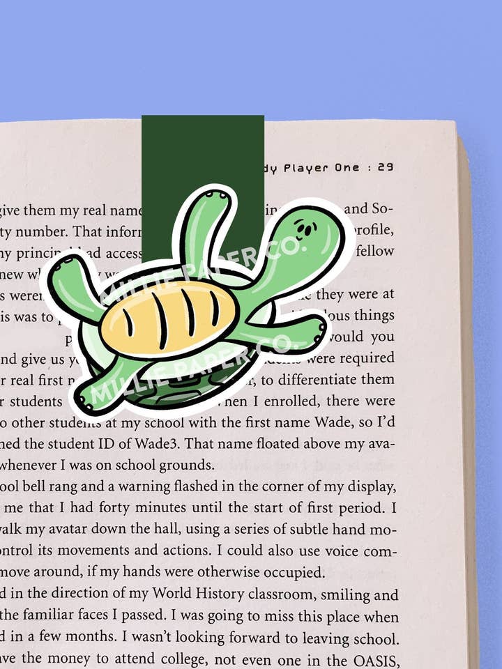 Turtle Magnetic Bookmark for wholesale by Millie Paper Co.