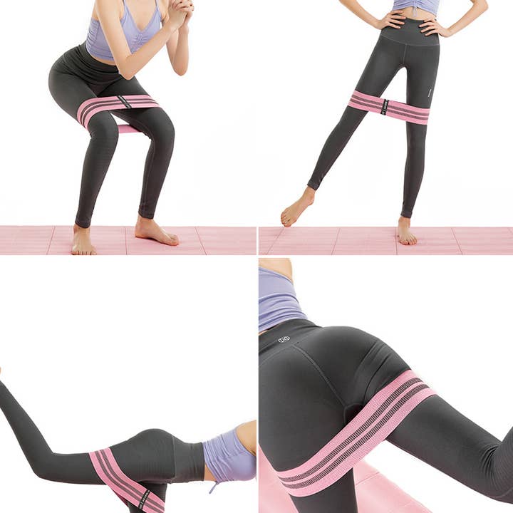 Thick Woven Resistance Band Set Purple for wholesale on Faire9