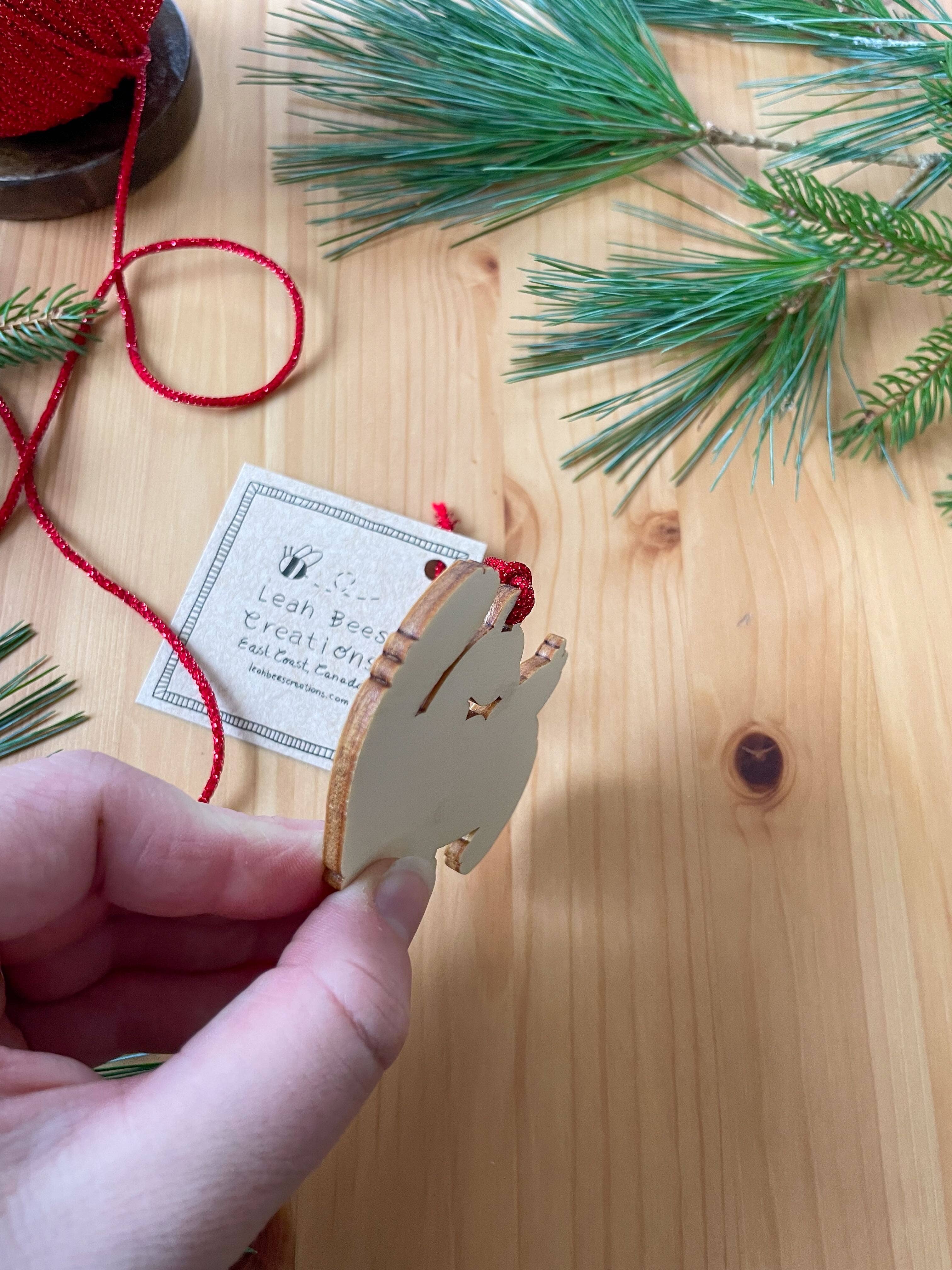 Leah Bees Creations - Wholesale Ornament - Christmas Loon - Wooden Christmas Tree Ornament2