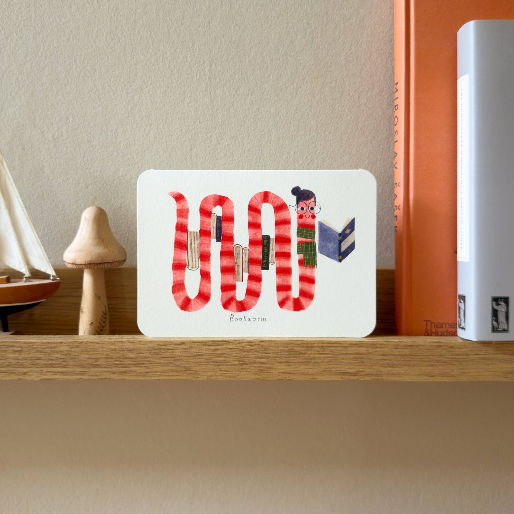 Oldfield Design Co - Wholesale Gewone wenskaart - Boekenwurm Wenskaart1