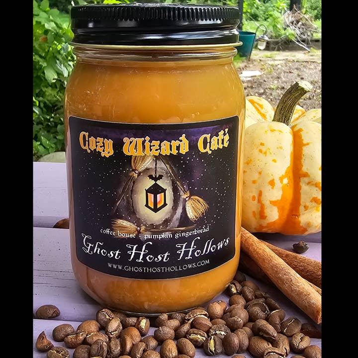 Cozy Wizard Café candle for wholesale by Ghost Host Hollows