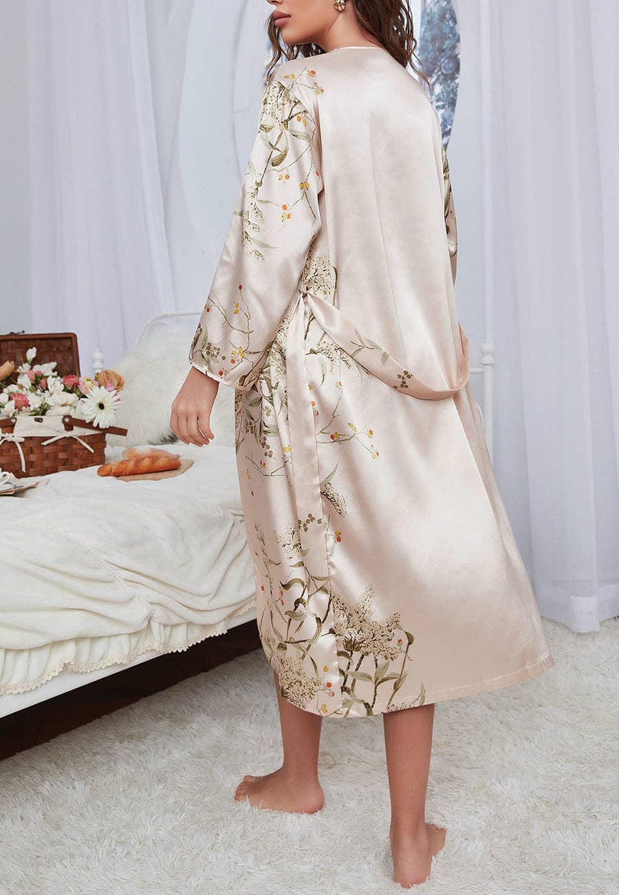 Anna Kaci Wholesale - Wholesale Lounge Set - Women's - Japanese Floral Print Lounge Set1