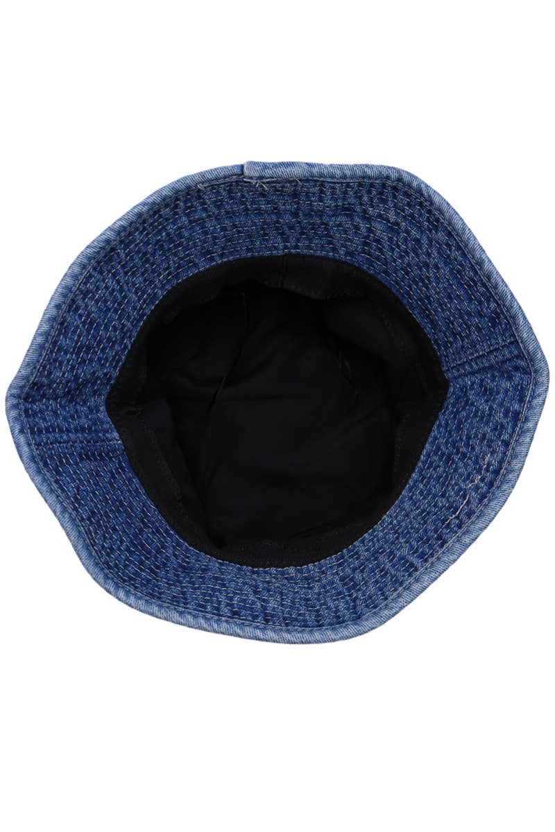 COME MOSTRATO Cappello da pescatore in cotone denim twill lavato in vendita all'ingrosso su Faire3