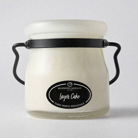 5 oz Cream Jar Candle: Layer Cake for wholesale by Milkhouse Candle Company