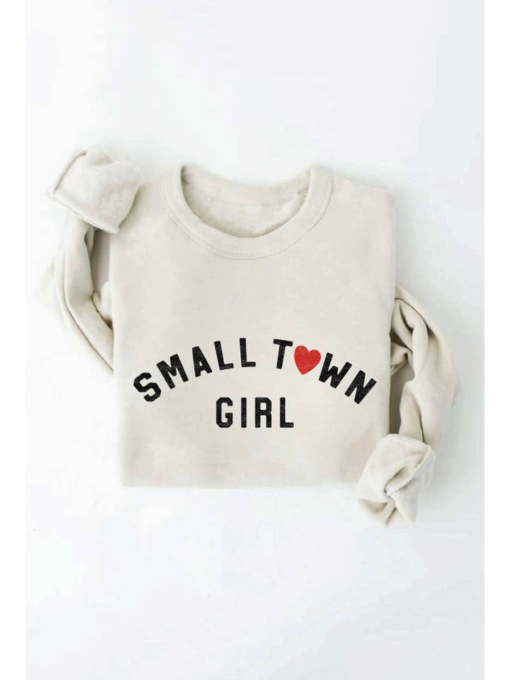 OAT COLLECTIVE - Wholesale Graphic Sweatshirt - Women's - SMALL TOWN GIRL Graphic Sweatshirt1
