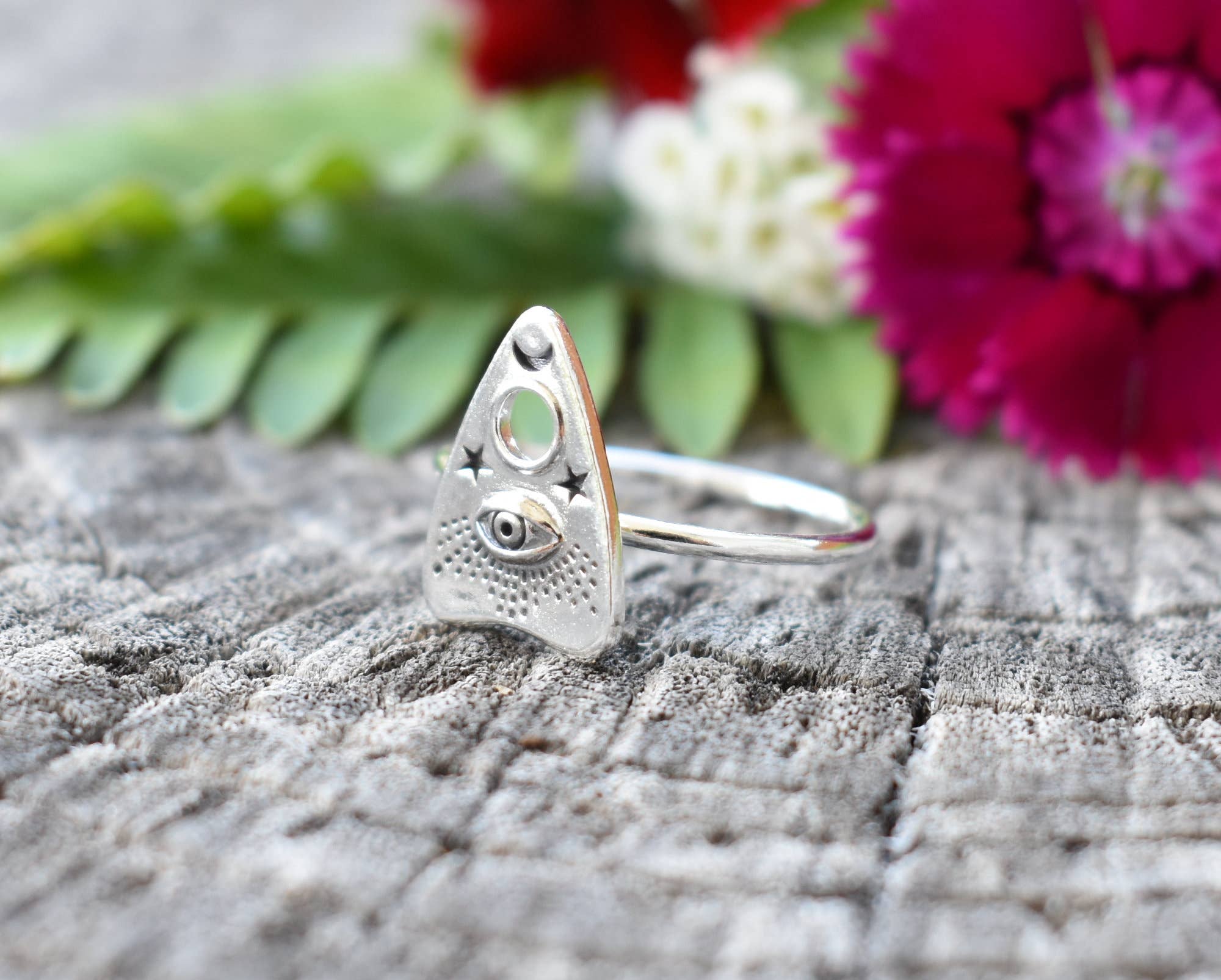 A Wild Violet – Anel de cocktail/declaração por atacado – Anel Planchette Ouija6