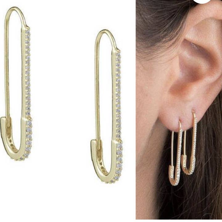 Modern Opus - Wholesale Dangle Earrings - Safety Pin Earring0