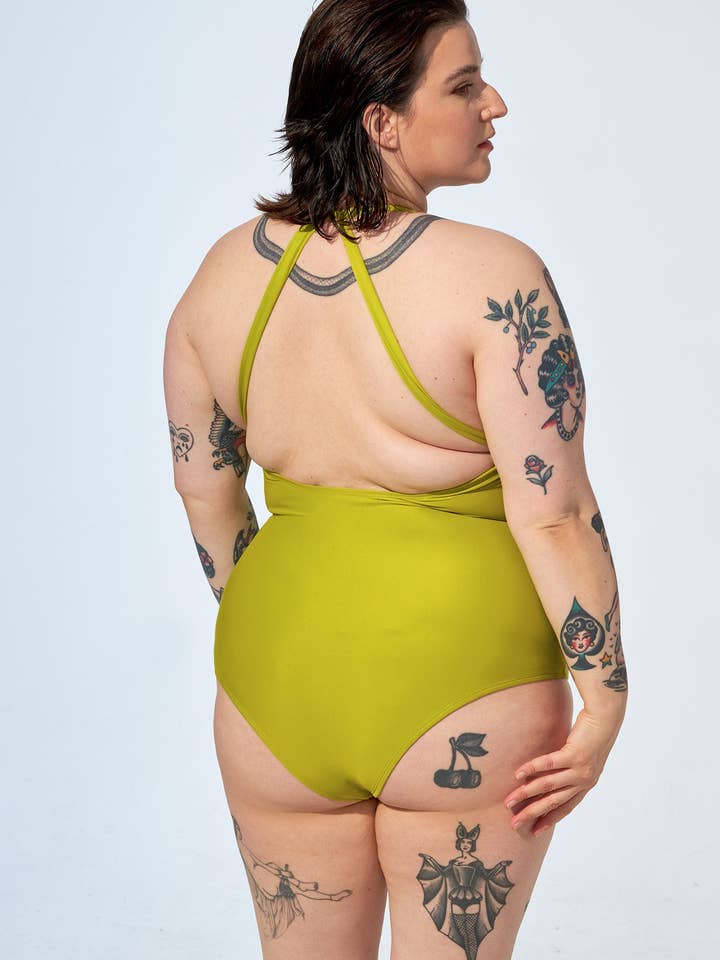 SAMANTHA - En bit i limegrön för wholesale av Selfish Swimwear