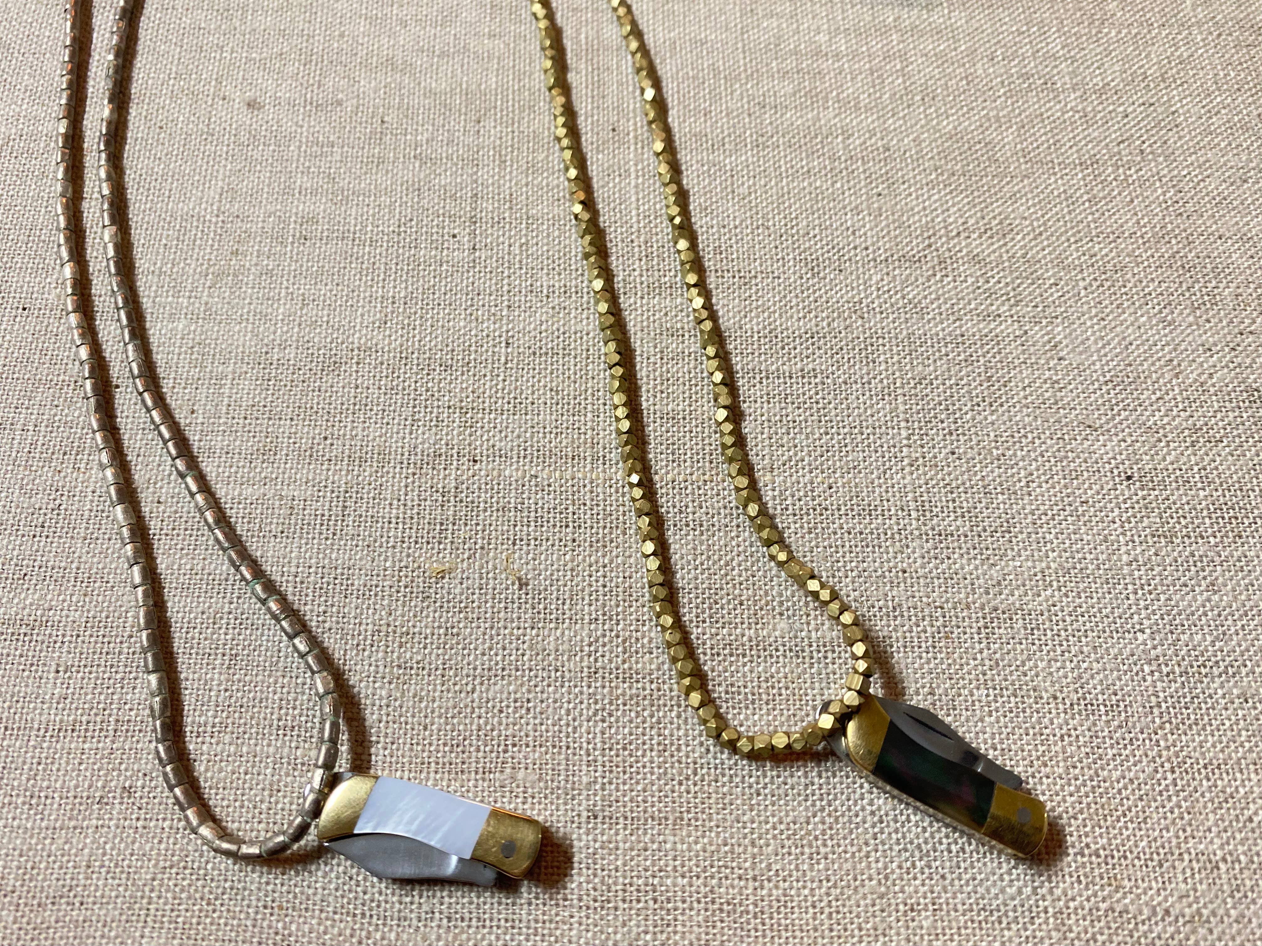 The Merchant Studio – Großhandel Taschenmesser/Halter – MINI Muschelmesser aus Messing1