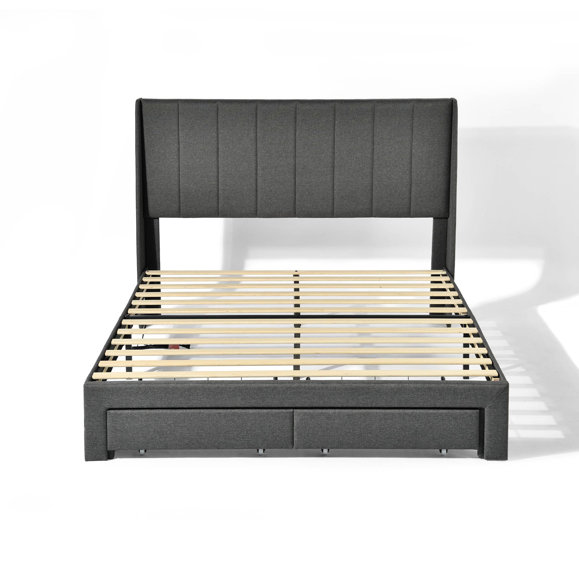 39F Inc. - Wholesale Bed - Upholstered Bed with Drawers, USB Port– Twin & Queen Sizes2