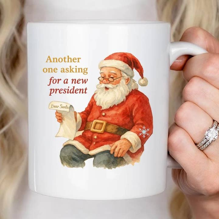 Anti-Trump Vintage Santa Mug: Progressive Christmas Holiday for wholesale by VenusArtsShop