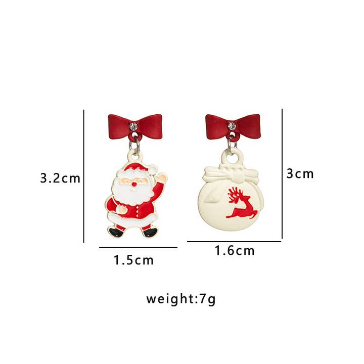 MKS America - Wholesale Stud/Post Earrings - Christmas Snowman Bell Socks Penguin Stud Earrings