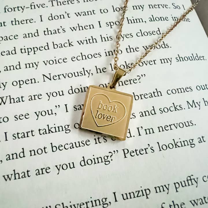 Book Lover Necklace for wholesale by The Bookish Goods