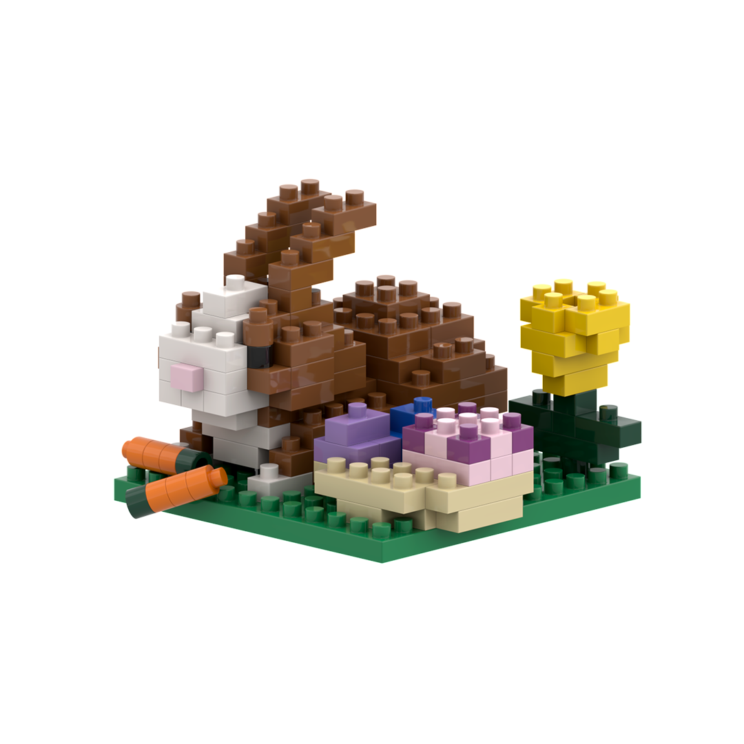 Brixies - Wholesale Build-a-Toy - Kids - BRIXIES Postcard Easter Bunny2