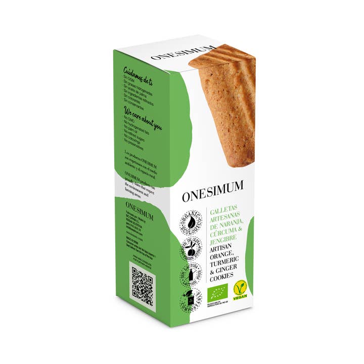Onesimum - Wholesale Cookie - ARTISAN ORANGE, TURMERIC AND GINGER COOKIES 160G