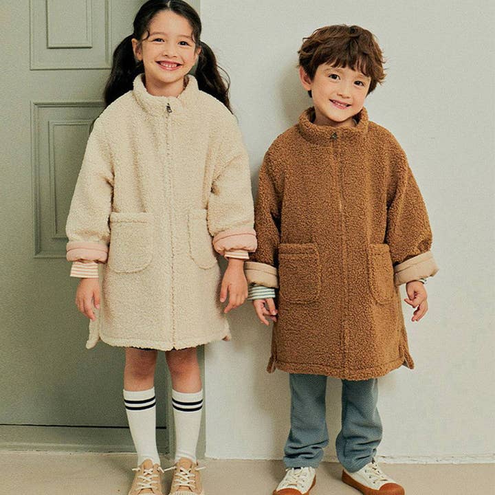 ToTo Heros - Wholesale Puffer Jacket - Kids - Quilt & Teddy Reversible Long Jacket16