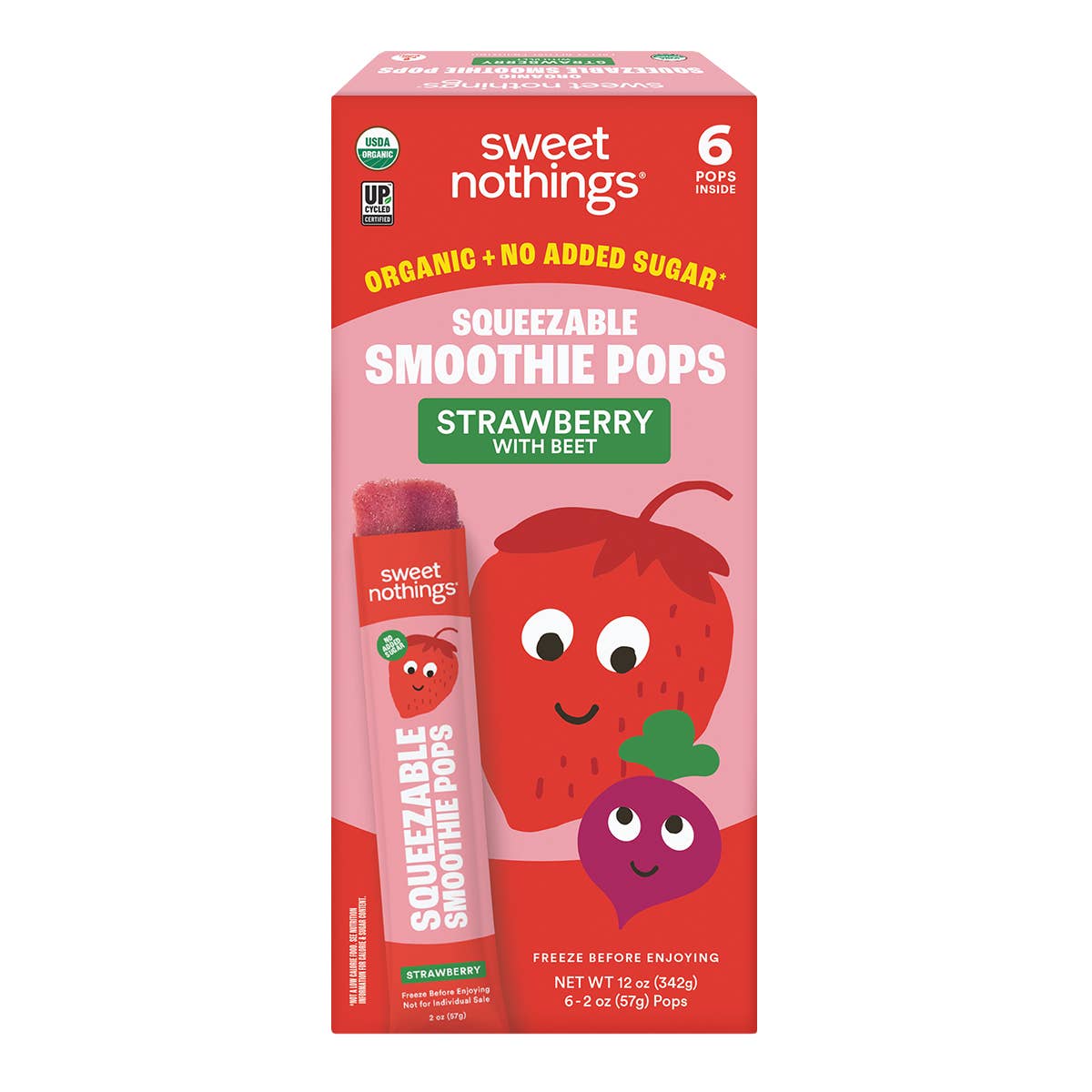 Sweet Nothings - Wholesale Fruit Snacks - Strawberry Beet Squeezable Smoothie Pops - Freeze At Home5