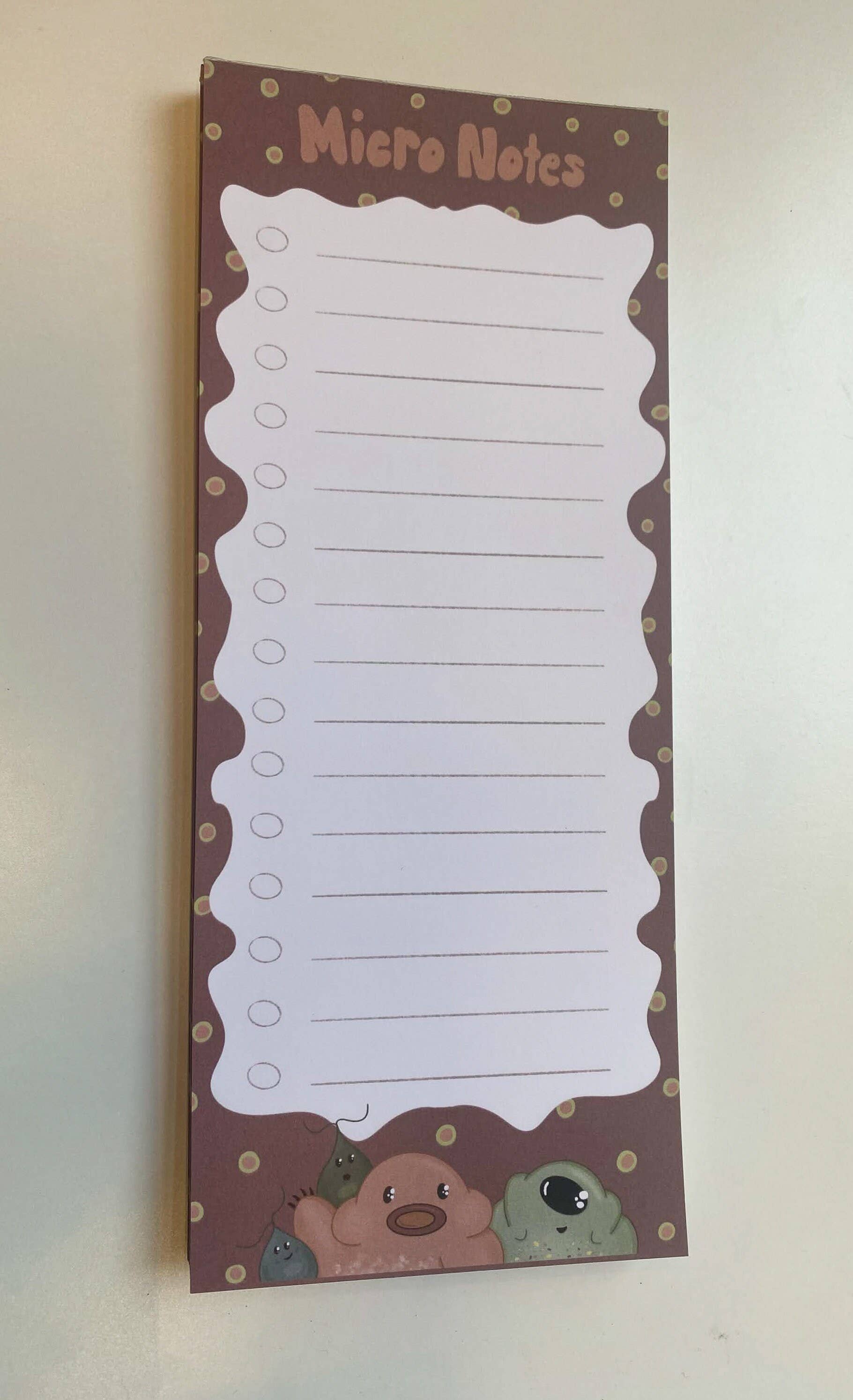 Moss and Piglets - Wholesale Notepad - Tardigrade Water Bear Friends To-do List Micro Notepad3